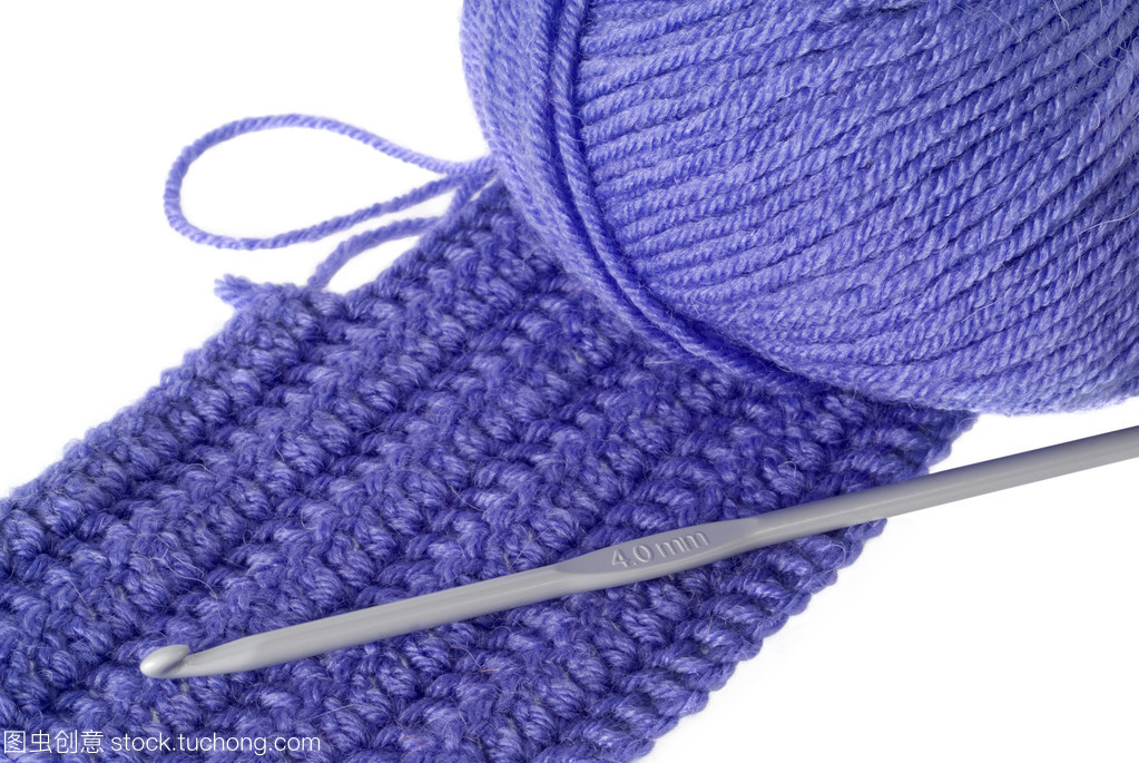 鉤針編織、 針織上衣和藍色紗